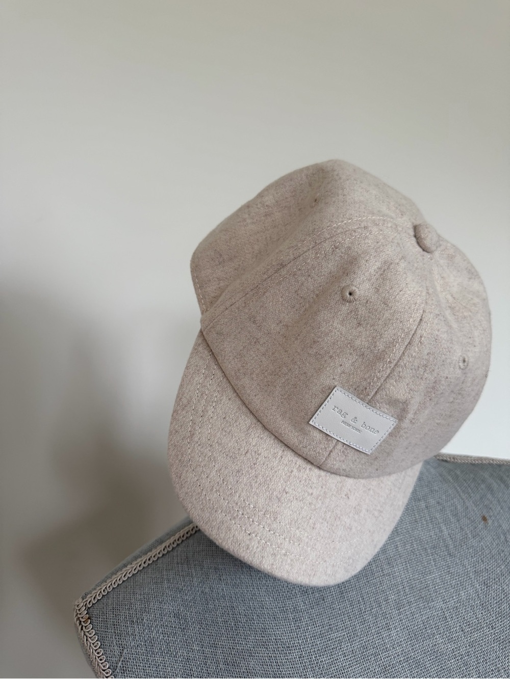 NWOT rag & bone New York Wool Blend Baseball Cap - Oatmeal Heather